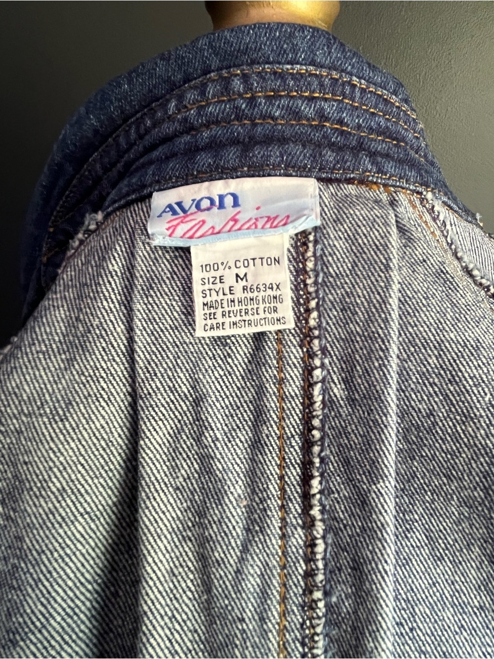 Rare 90s Avon Fashions Denim Trench Coat- Size M - Picture 15 of 16